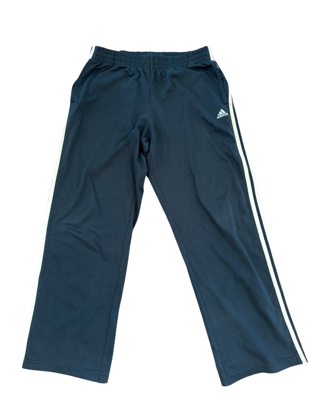 Vintage 2000s Adidas Climalite 365 Navy 3 Stripe Cotton Track Pants Men’s M